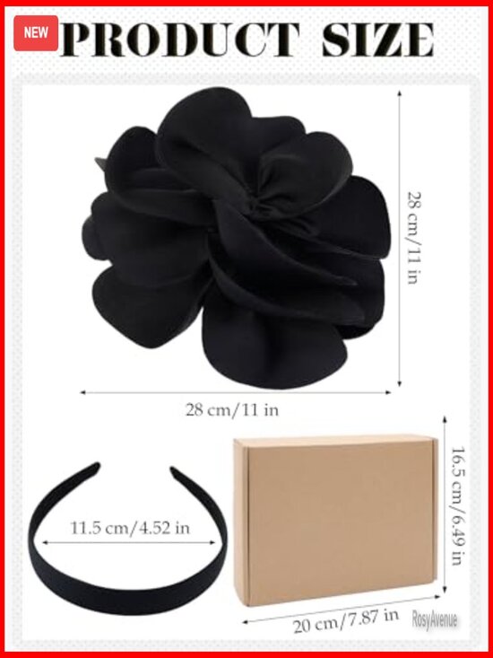 Large Flower Fascinator Headband for Weddings Cocktail Parties Gatsby Events main image 4